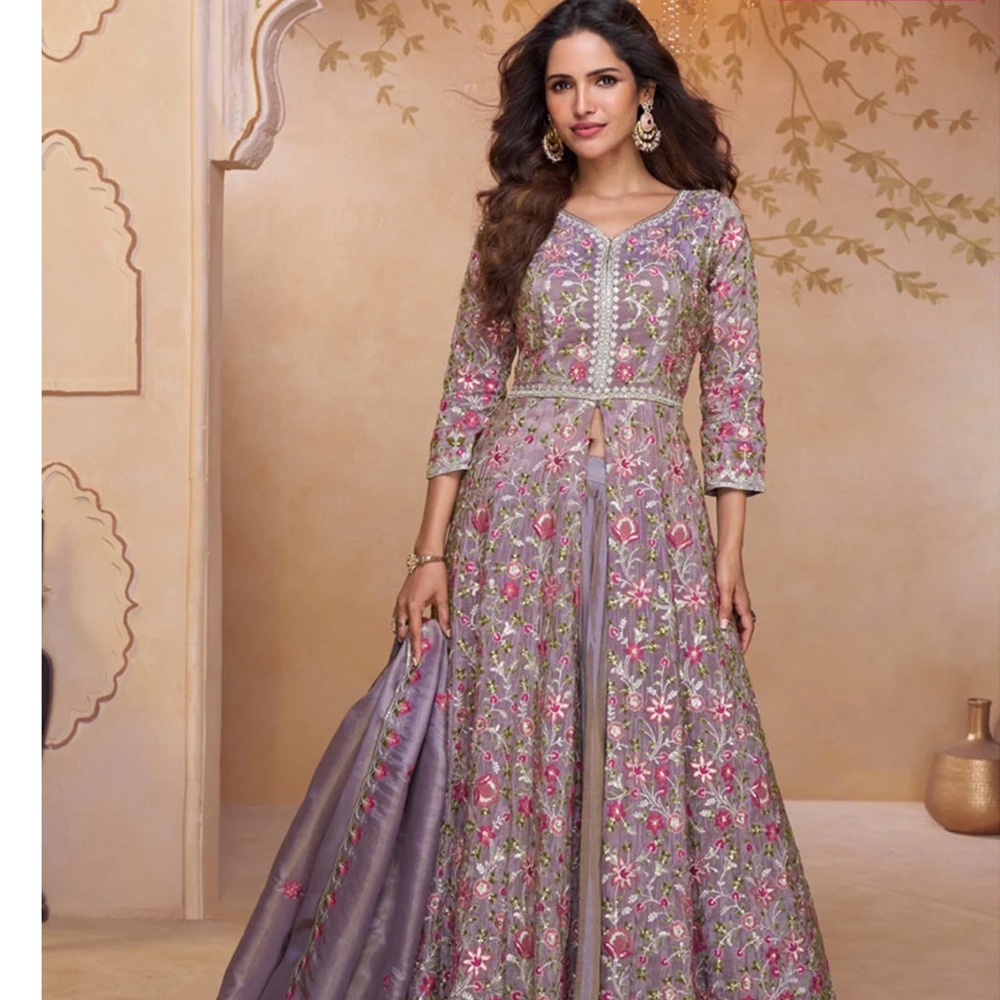 Floral Embroidered Long Sleeve Dress Pakistani salwar kameez